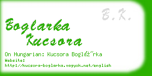 boglarka kucsora business card